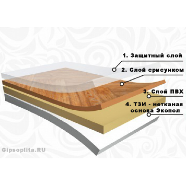 Линолеум полуком т46 тавел корса 3м орех