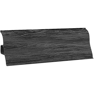 Плинтус ПВХ Ecoline-137 черное серебро, 2,5 м