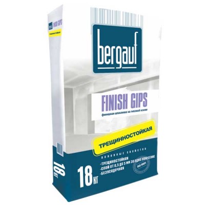 Bergauf FINISH GIPS шпаклевка гипсовая финишная, 18 кг Bergauf FINISH GIPS шпаклевка гипсовая финишная, 18 кг