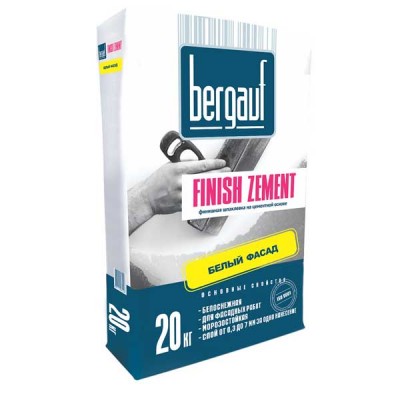 Bergauf FINISH ZEMENT шпаклевка фасадная финишная, 20 кг Bergauf FINISH ZEMENT шпаклевка фасадная финишная, 20 кг