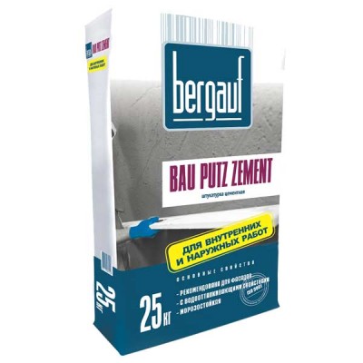 Фасадная штукатурка BERGAUF BAU PUTZ ZEMENT, 25 кг Фасадная штукатурка BERGAUF BAU PUTZ ZEMENT, 25 кг