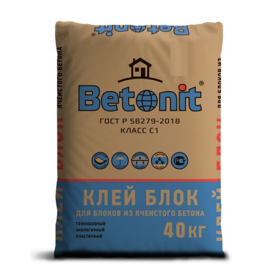 Клей для блоков Betonit Блок, 40 кг Клей для блоков Betonit Блок, 40 кг
