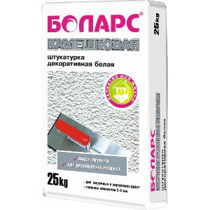 Декоративная штукатурка Боларс Камешковая белая, 25 кг