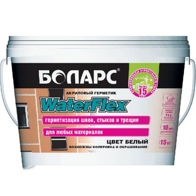 Гидроизоляция Боларс WATERFLEX герметик акриловый, 15 кг Гидроизоляция Боларс WATERFLEX герметик акриловый, 15 кг
