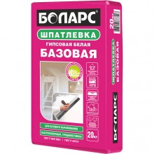 Шпатлевка гипсовая БОЛАРС БАЗОВАЯ, 20 кг Шпатлевка гипсовая БОЛАРС БАЗОВАЯ, 20 кг