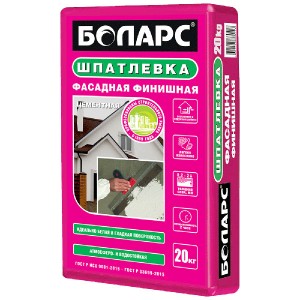 Шпатлевка БОЛАРС ФАСАДНАЯ ФИНИШНАЯ цементная, 20 кг