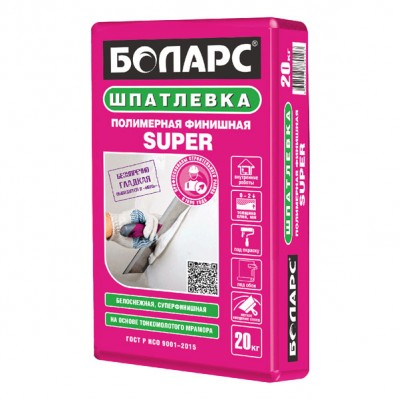 Шпатлевка полимерная финишная БОЛАРС SUPER, 20 кг Шпатлевка полимерная финишная БОЛАРС SUPER, 20 кг