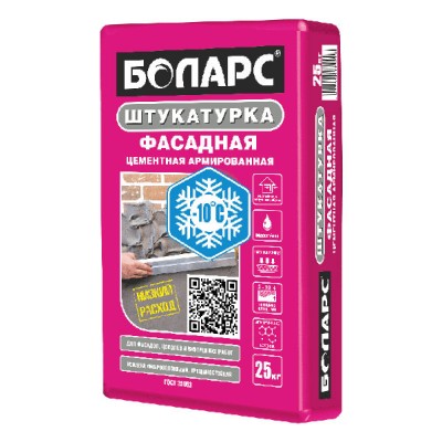 Штукатурка БОЛАРС фасадная Морозостойкая, 25 кг Штукатурка БОЛАРС фасадная Морозостойкая, 25 кг