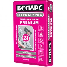 Штукатурка гипсовая БОЛАРС PREMIUM, 30 кг Штукатурка гипсовая БОЛАРС PREMIUM, 30 кг