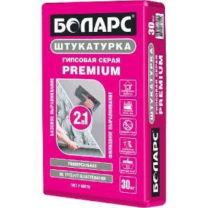 Штукатурка гипсовая БОЛАРС PREMIUM, 30 кг