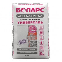 Штукатурка цементная Боларс Универсаль (белая), 25 кг Штукатурка цементная Боларс Универсаль (белая), 25 кг