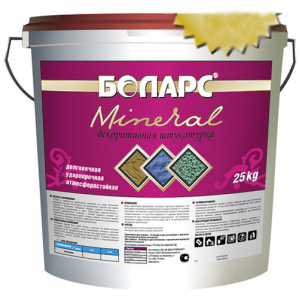 Готовая акриловая декоративная штукатурка Короед Боларс "Mineral Bark", 25 кг