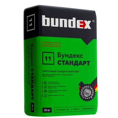 Клей плиточный Bundex Стандарт, 25 кг Клей плиточный Bundex Стандарт, 25 кг