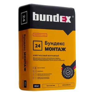 Клей монтажный для гипсовых плит Bundex Монтаж, 20 кг