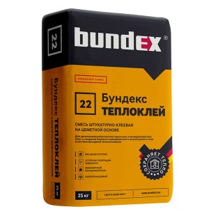 Штукатурно-клеевая смесь Bundex (Бундекс) Теплоклей, 25 кг