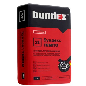 Шпатлевка гипсовая финишная Bundex Темпо, 20 кг