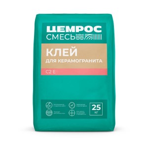 Клей для керамической плитки ЦЕМРОС ЦС-103 С2Е, 25 кг Клей для керамической плитки ЦЕМРОС ЦС-103 С2Е, 25 кг