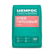 Клей гипсовый ЦЕМРОС ЦС-006 монтажный (зимний, до -15С), 30 кг Клей гипсовый ЦЕМРОС ЦС-006 монтажный (зимний, до -15С), 30 кг