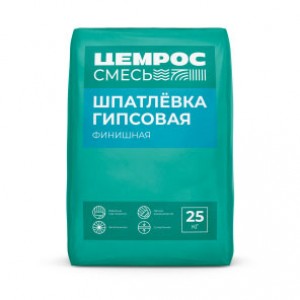 Шпатлевка гипсовая финишная ЦЕМРОС ЦС-003 белая, 25 кг Шпатлевка гипсовая финишная ЦЕМРОС ЦС-003 белая, 25 кг
