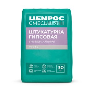 Штукатурка гипсовая ЦЕМРОС ЦС-002 универсальная серая, 30 кг Штукатурка гипсовая ЦЕМРОС ЦС-002 универсальная серая, 30 кг