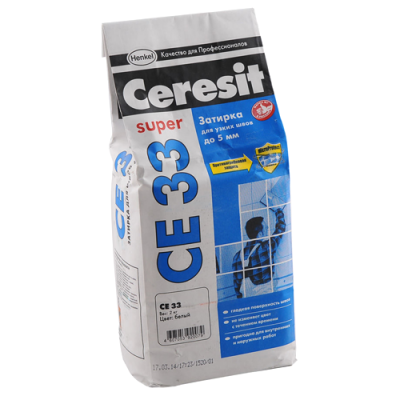 Затирка Ceresit CE33 (серая) Затирка Ceresit CE33 (серая)