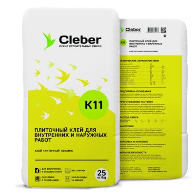 Плиточный клей Cleber K11, 25 кг Плиточный клей Cleber K11, 25 кг