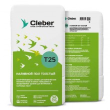 Наливной пол Толстый Cleber T25 25кг Наливной пол Толстый Cleber T25 25кг