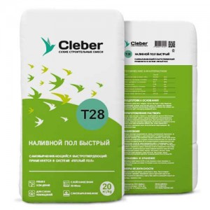  Cleber T28 быстротвердеющий наливной пол, 20 кг