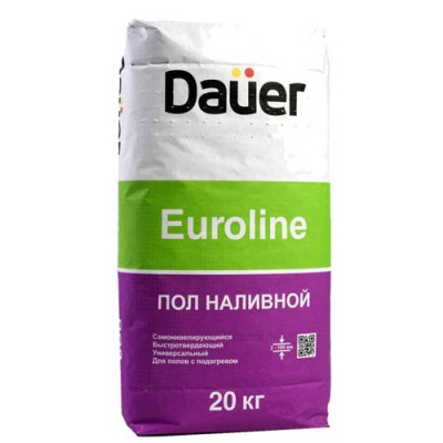 DAUER Euroline наливной пол быстротвердеющий, 20 кг DAUER Euroline наливной пол быстротвердеющий, 20 кг