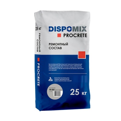 Ремонтный состав Dispomix Procrete FR450 тиксотропный, 25 кг Ремонтный состав Dispomix Procrete FR450 тиксотропный, 25 кг
