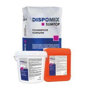 Полиуретан-цементный наливной пол Disomix Slimtop 355TL черный трехкомпонентный универсальный, 35 кг