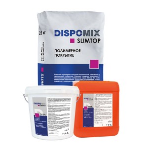 Полиуретан-цементный наливной пол Disomix Slimtop 355FL трехкомпонентный, 32 кг