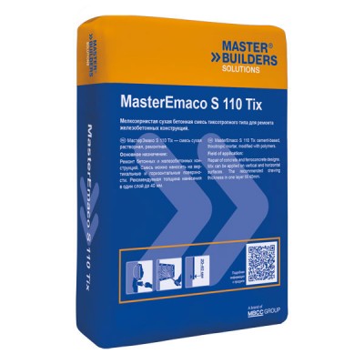 Сухая смесь Emaco MasterEmaco S 110 TIX, 30 кг Сухая смесь Emaco MasterEmaco S 110 TIX, 30 кг