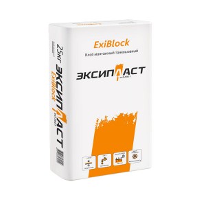 Клей для блоков Эксипласт ExiBlock тонкошовный, 48 кг