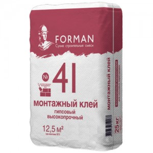 Клей для пазогребневых плит и гипсокартона Forman 41