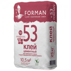 Клей для натурального камня и тяжелых плит Forman 53