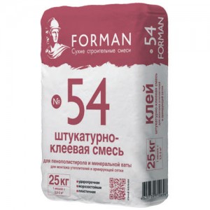  Штукатрно-клеевая смесь для утеплителя Forman 54
