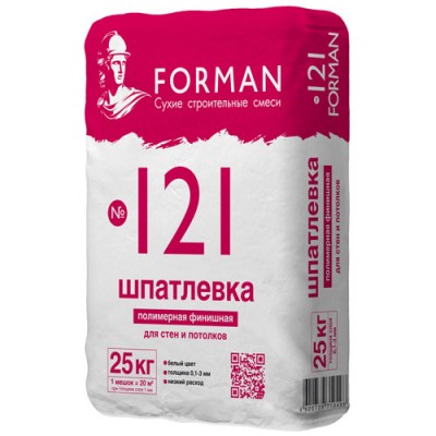 Полимерная шпатлевка супер-финишная белая Forman 121 Полимерная шпатлевка супер-финишная белая Forman 121