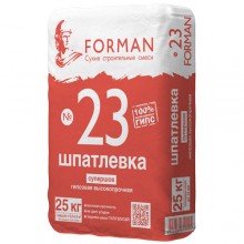 Шпатлевка гипсовая высокопрочная для стыков и швов Forman №23 Шпатлевка гипсовая высокопрочная для стыков и швов Forman №23