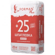 Шпатлевка гипсо-полимерная финишная белая Forman №25 Шпатлевка гипсо-полимерная финишная белая Forman №25