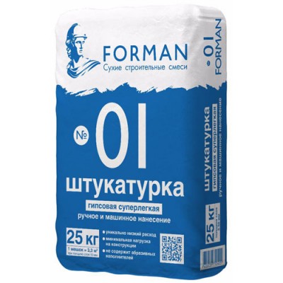 Гипсовая штукатурка с перлитом Forman 01, легкая Гипсовая штукатурка с перлитом Forman 01, легкая