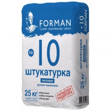 Гипсовая белая штукатурка FORMAN №10