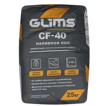 Наливной пол GLIMS CF-40 цементный, 25 кг Наливной пол GLIMS CF-40 цементный, 25 кг