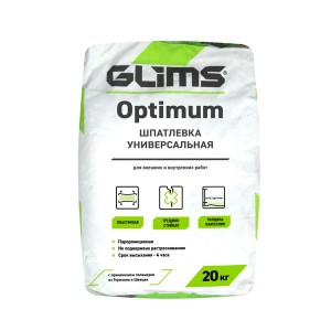 GLIMS Optimum шпатлевка цементная универсальная, 20 кг