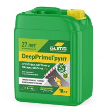 Грунтовка глубокого проникновения ГЛИМС DeepPrime Грунт, 10 кг Грунтовка глубокого проникновения ГЛИМС DeepPrime Грунт, 10 кг