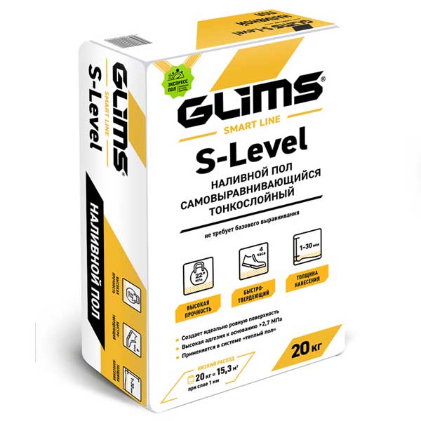 ГЛИМС-S-Level (SL) наливной пол финишный - цена, продажа, купить в Москве с  доставкой