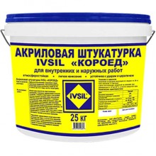 Готовая декоративная штукатурка IVSIL Акриловая Органик Короед, 25 кг