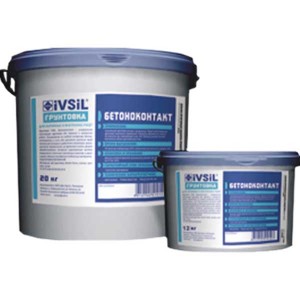 Грунтовка бетоноконтакт IVSIL BASIS-BETON, 20 кг