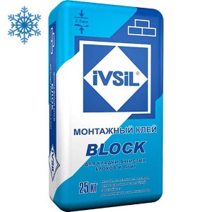 IVSIL BLOCK ЗИМА клей для блоков монтажный, 25 кг