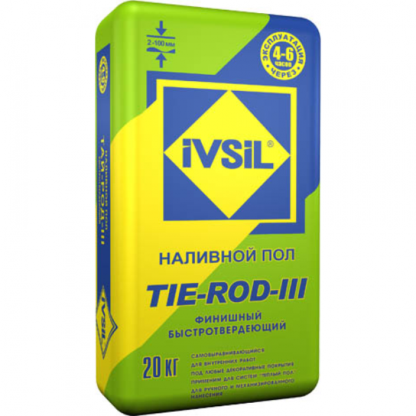 IVSIL TIE-ROD-III (Тай Род 3) - наливной пол быстротвердеющий, цена,  расход, купить